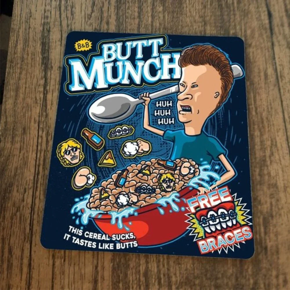 Butt Munch Cereal‎ Beavis Butthead Mouse Pad
